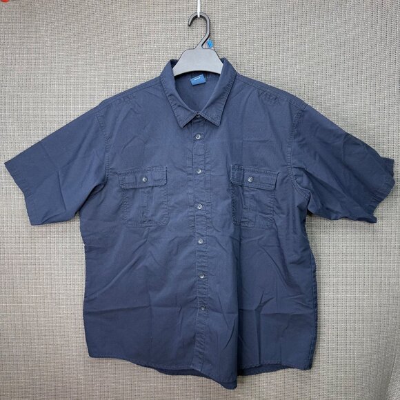 Propper Mens 2XL/R Short Sleeve Navy Button-Up Shirt - Picture 1 of 10